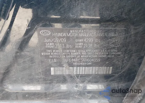 2010 Hyundai Sonata Gls from USA, damaged, VIN 5NPET4AC3AH604059